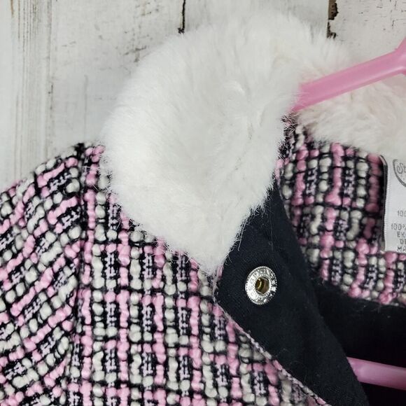 Faux Fur Coat Pink Size 18 mths - Picture 5 of 10